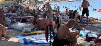 Makarska plaža gneča Foto: Zajem zaslona/TikTok