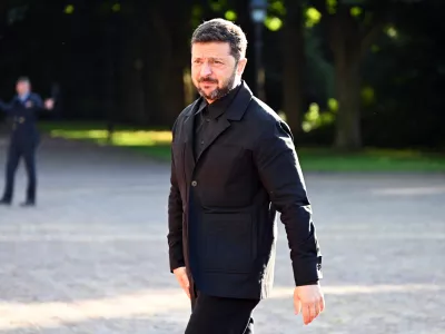 24 June 2025, Netherlands, The Hague: Ukrainian President Volodymyr Zelensky arrives at the social dinner hosted by King Willem-Alexander and Queen Maxima of The Netherlands at the Royal Palace 'Huis ten Bosch' during The North Atlantic Treaty Organization (NATO) Summit in the Hague. Photo: Ansgar Haase/dpa