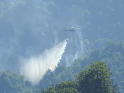 Helikopter, Gašenje, Tolmin, podtalni požar