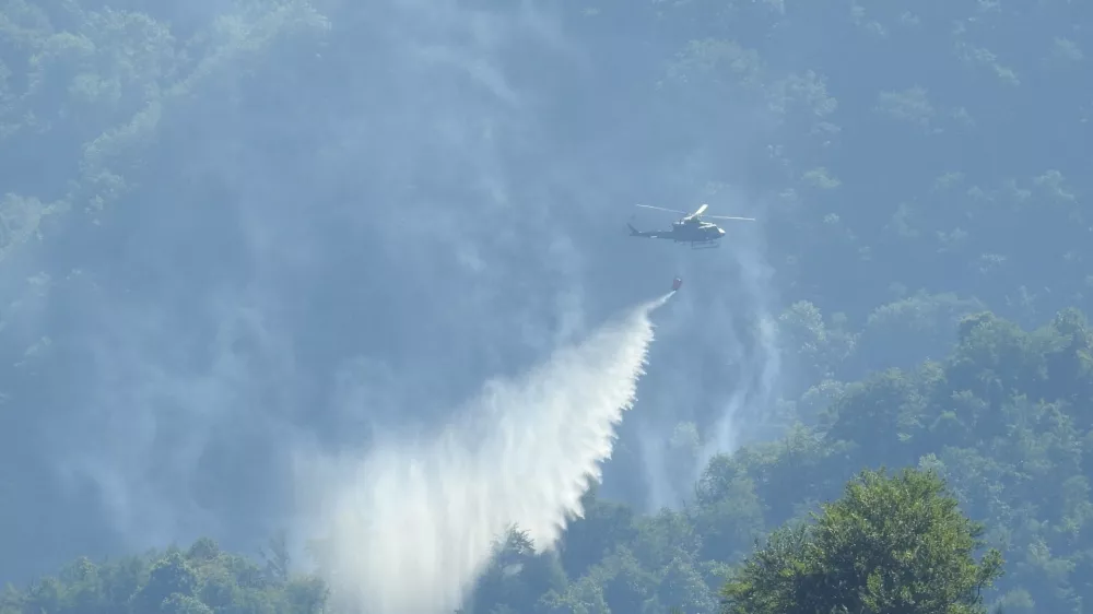 Helikopter, Gašenje, Tolmin, podtalni požar
