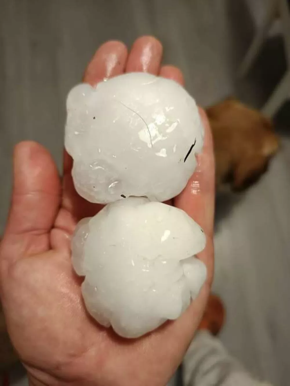 Toča na Goričkem / Foto: Neurje.si