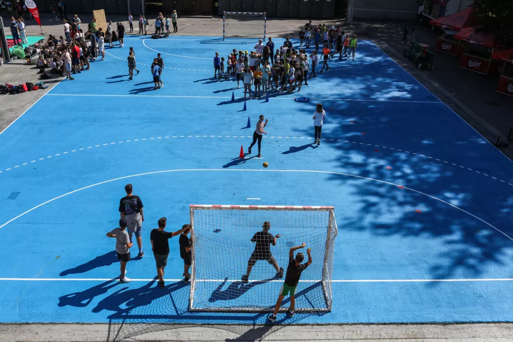 08.09,2023. - Ljubljanski festival športa v parku Tivoli v Ljubljani.Gibanje otrok. Športna vzgoja.//FOTO: Bojan Velikonja / Foto: Bojan Velikonja