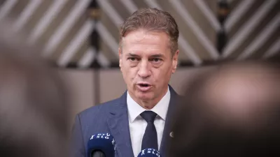 Belgija, Bruselj.Izjava za medije predsednika vlade Roberta Goloba pred vrhom EU.