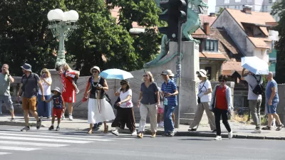 30.6.2025 - Poletje 2025 - vročina - vročinski val - turisti - Foto: Luka Cjuha