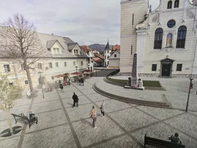 Prenova moravškega trškega jedra. F Občina Moravče