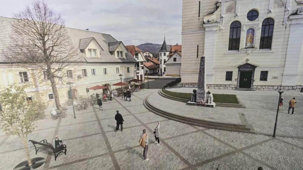 Prenova moravškega trškega jedra. F Občina Moravče