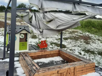 iskrica, Goričko, Lucova, toča, družina Belec. Foto: arhiv družine Belec / Foto: Arhiv Družine Belec