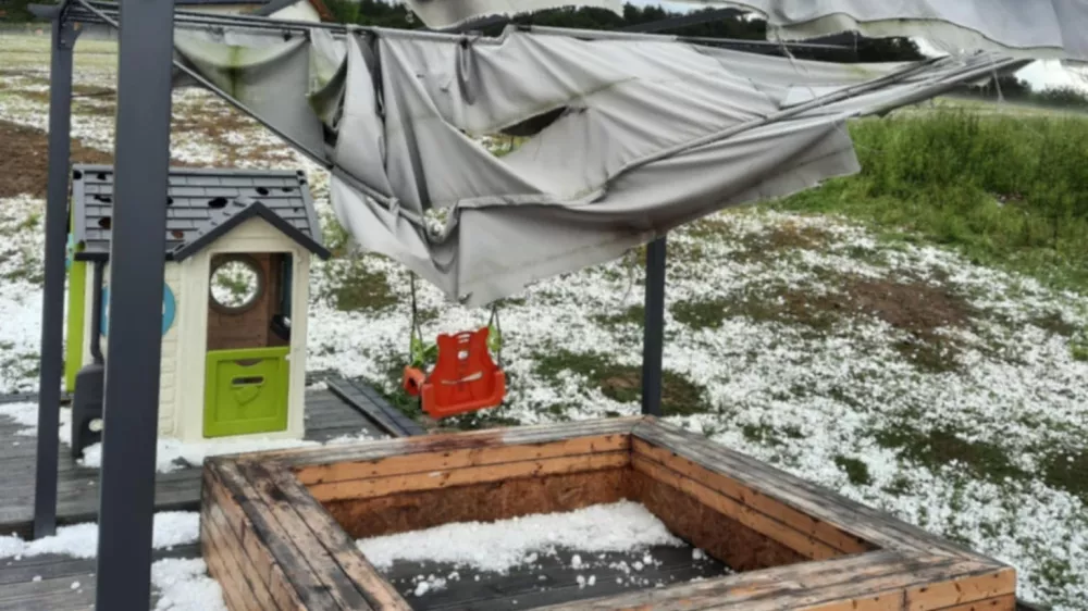 iskrica, Goričko, Lucova, toča, družina Belec. Foto: arhiv družine Belec / Foto: Arhiv Družine Belec