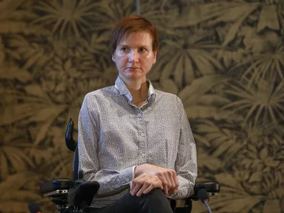 mag. Mateja Toman, predsednica Društva distrofikov Slovenije- 23.02.2023 – Dan redkih bolezni - posvet o pomenu enakopravne obravnave bolnikov in pravici do pravočasne diagnoze, ki ga ob svetovnem dnevu redkih bolezni (28. 2.) pripravlja Združenje za redke bolezni Slovenije v sodelovanju s podjetjem Aetas; //FOTO: Luka Cjuha / Foto: Luka Cjuha