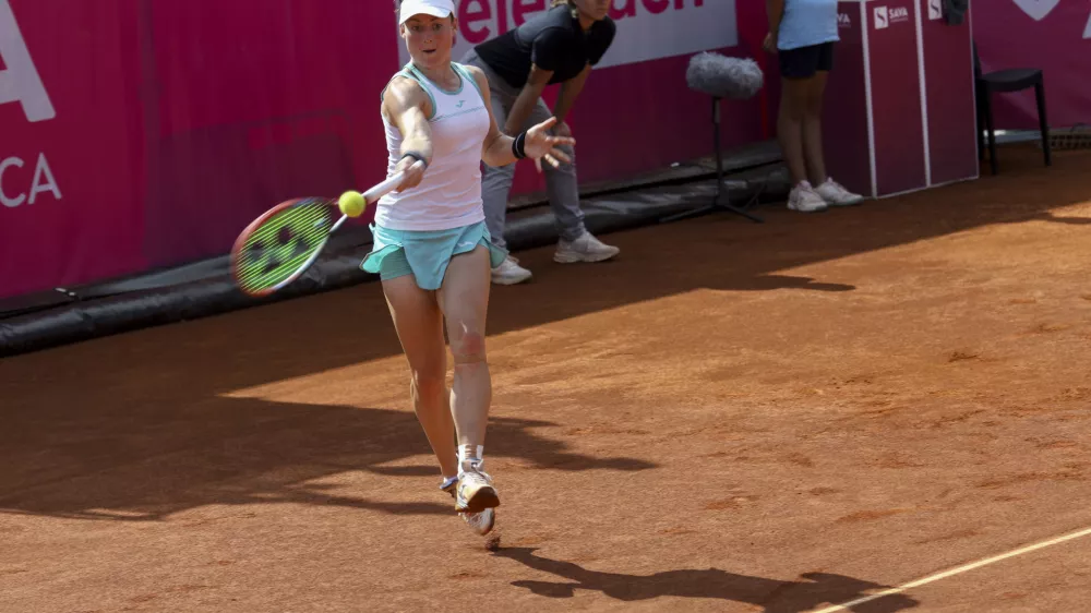Tamara Zidanšek- 16.09.2023 - Kongresni trg- arena Mima Javševec - ženski teniški turnir WTA Ljubljana, tenis - finale mednarodnega ženskega turnirja //FOTO: Luka Cjuha