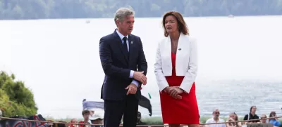 - Tanja Fajon, zunanja ministrica in gostiteljica foruma,- Robert Golob, predsednik vlade RS,- 03.09.2024. - Blejski strateški forum 2024.//FOTO: Bojan Velikonja