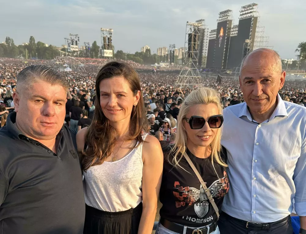 koncert Thompson Janez Janša Foto: Facebook/Velimir Bujanec