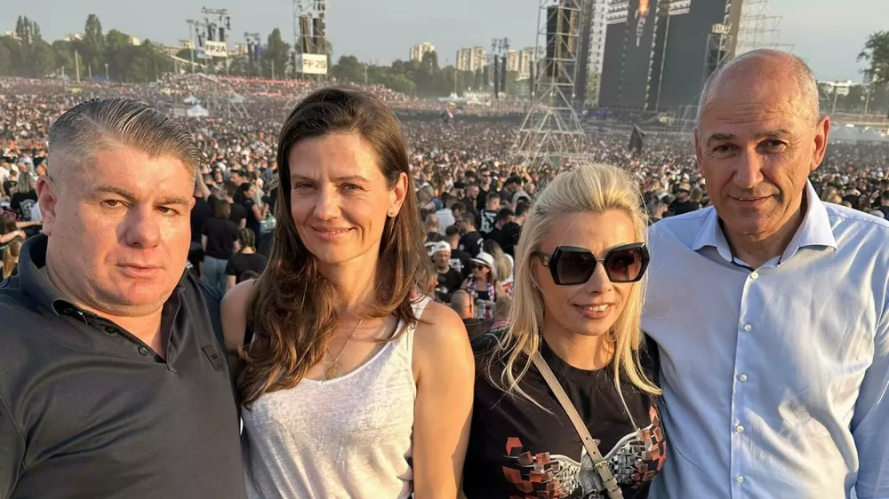 koncert Thompson Janez Janša Foto: Facebook/Velimir Bujanec