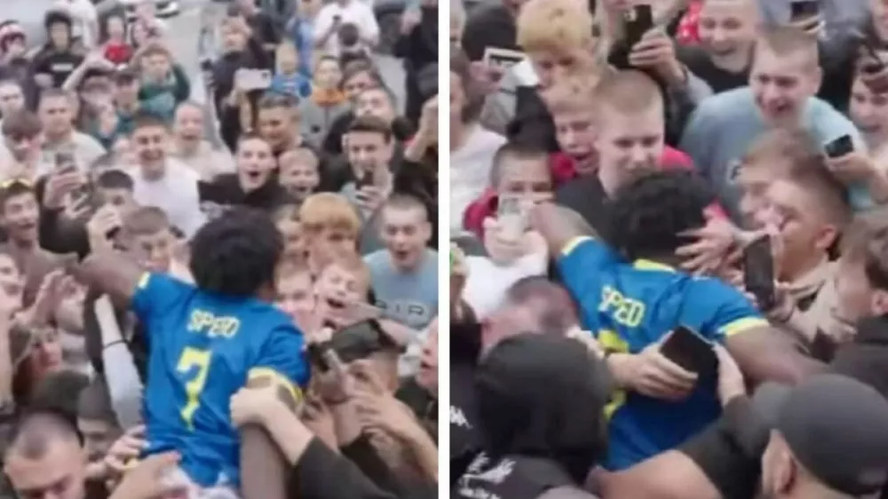 Vplivnež IShowSpeed v Sarajevu. Foto: Zajem zaslona