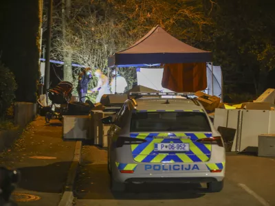 10.11.2024 - Popoldne so na območju Šiške v Ljubljani odkrili ostanke dojenčka - detomor - Ulica Draga - Naselje pri koseškem bajerjuFOTO: LUKA CJUHA