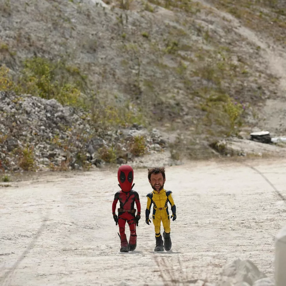 Story from Jam Press (Mini Movies)Pictured: Deadpool & Wolverine. Artist turns celebs into hilarious pint-sized movie stars – and Dua Lipa's a fanMonterrey-based content creator Oscar Hinojosa has a very particular set of skills — the kind that involves making movie heroes small enough to fit in your pocket. Using nothing but Photoshop, a well-timed brownie, and the brainchild of one very tiny dog, Oscar has carved out a delightfully odd digital niche: creating "mini celebrities" from film, sport, and pop culture.His inspiration? A pint-sized pup and a weekend experiment with a "special brownie." Oscar recalls staring at his miniature mutt and thinking, "What would I look like if I were that tiny?" One Photoshop session later, he had his answer. Since then, he's miniaturized everyone from Michael J. Fox in Back to the Future to a shrunken Will Smith fending off miniature monsters in I Am Legend. "It's nostalgic and fun," he says."As long as people keep enjoying it, I'll keep creating." And enjoy it, they do. Oscar's micro-makeovers of Gladiator's Russell Crowe wielding a thimble-sized sword, or Cillian Murphy brooding in a baby Peaky Blinders cap, have earned him thousands of likes and a few celebrity reposts. Finneas (Billie Eilish's brother) is a serial sharer, and Oscar suspects he might be using the mini edits to tease his sister. Meanwhile, Dua Lipa gave one of his posts her stamp of approval — a moment he describes as "surreal."Each piece takes about 30 minutes now (down from an hour), all crafted manually with Adobe Photoshop — no AI, just old-school YouTube learning. While some edits are a breeze, like a tiny Kevin from Home Alone defending his micro-house, others like his tennis-themed pieces or Cristiano Ronaldo lifting a mouse-sized trophy take time and a perfect shot. And what's the most common reaction? "People love it when I mini someone who's already short. I get comments like, 'Where's the edit?'" Oscar laughs. With over 30,000 likes on some posts and a global fanbase, Oscar (also known as Phetru) proves that no dream is too small — literally.ENDS,Image: 1020791738, License: Rights-managed, Restrictions:, Model Release: no