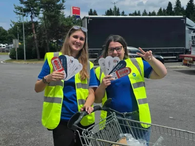 Na AVP so v sklopu preventivne akcije Varno v poletje na 14 glavnih avtocestnih počivališčih voznikom razdelili okoli 3900 plastenk vode. 