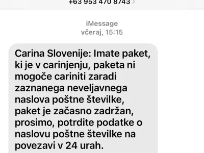 Prevara s sporočilom SMS