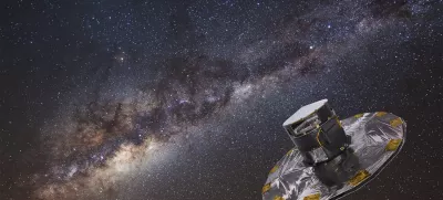 An artist's impression shows Gaia mapping the stars of the Milky Way in this handout image received by Reuters December 19, 2013. The European Space Agency's Gaia mission will map the position and motion of a billion stars to produce an unprecedented 3D map of our galaxy. REUTERS/ESA/ATG medialab/ESO/S. Brunier/Handout via Reuters (Tags: SCIENCE TECHNOLOGY) ATTENTION EDITORS - THIS IMAGE WAS PROVIDED BY A THIRD PARTY. FOR EDITORIAL USE ONLY. NOT FOR SALE FOR MARKETING OR ADVERTISING CAMPAIGNS. NO SALES. NO ARCHIVES. THIS PICTURE IS DISTRIBUTED EXACTLY AS RECEIVED BY REUTERS, AS A SERVICE TO CLIENTS