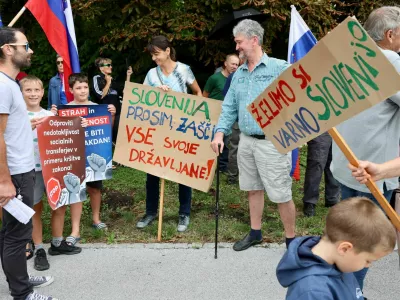 Protestni shod v Ljubljani. Foto: Jaka Gasar