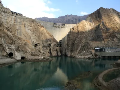 LORDEGAN, IRAN - DECEMBER 24: A view from The Karun-4 Dam, the largest double-arch dam in the Middle East, on December 24, 2023 in Lordegan, Iran. Karun-4 is located in the city of Lordegan in Chaharmehal and Behtiyari Province. The dam is expected to generate 2100 gigawatts of energy annually and its arched bridge is known as the largest double-arched bridge in Iran with a height of 230 meters. According to IRNA news agency, 60 percent of the country's important dams are empty due to the lack of rainfall in the country this year. Fatemeh Bahrami / AnadoluNo Use USA No use UK No use Canada No use France No use Japan No use Italy No use Australia No use Spain No use Belgium No use Korea No use South Africa No use Hong Kong No use New Zealand No use Turkey