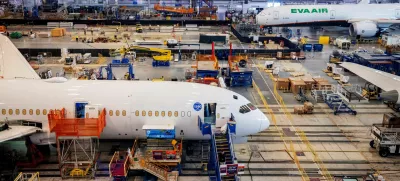 FILE PHOTO: Boeing employees assemble 787s inside their main assembly building on their campus in North Charleston, South Carolina, U.S., May 30, 2023. Gavin McIntyre/Pool via REUTERS/File Photo
