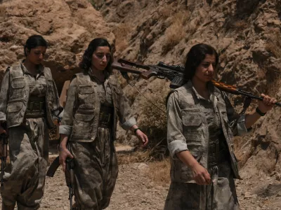 SULAYMANIYAH, IRAQ - JULY 11: The first group of PKK terrorists, (listed as a terrorist organization by Turkiye, the U.S. and the EU), lays down and destroys their weapons in Sulaymaniyah, northern Iraq on July 11, 2025. In May, the terror group PKK, (listed as a terrorist organization by Turkiye, the U.S. and the EU), decided to dissolve and lay down its arms. The announcement followed a February statement by jailed PKK ringleader Abdullah Ocalan, who called for the dissolution of the PKK and its affiliated groups, urging an end to the armed campaign that has lasted more than four decades. In its 40-year terror campaign against Turkiye, the PKK – listed as a terrorist organization by Turkiye, the US, and EU – has been responsible for the deaths of over 40,000 people, including women, children, infants and the elderly. Stringer / AnadoluNo Use USA No use UK No use Canada No use France No use Japan No use Italy No use Australia No use Spain No use Belgium No use Korea No use South Africa No use Hong Kong No use New Zealand No use Turkey