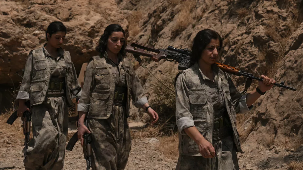 SULAYMANIYAH, IRAQ - JULY 11: The first group of PKK terrorists, (listed as a terrorist organization by Turkiye, the U.S. and the EU), lays down and destroys their weapons in Sulaymaniyah, northern Iraq on July 11, 2025. In May, the terror group PKK, (listed as a terrorist organization by Turkiye, the U.S. and the EU), decided to dissolve and lay down its arms. The announcement followed a February statement by jailed PKK ringleader Abdullah Ocalan, who called for the dissolution of the PKK and its affiliated groups, urging an end to the armed campaign that has lasted more than four decades. In its 40-year terror campaign against Turkiye, the PKK – listed as a terrorist organization by Turkiye, the US, and EU – has been responsible for the deaths of over 40,000 people, including women, children, infants and the elderly. Stringer / AnadoluNo Use USA No use UK No use Canada No use France No use Japan No use Italy No use Australia No use Spain No use Belgium No use Korea No use South Africa No use Hong Kong No use New Zealand No use Turkey