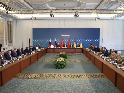 02 June 2025, Turkey, Istanbul: A general view during the new round of Russia-Ukraine talks at Ciragan Palace in Istanbul. Photo: Alexander Ryumin/TASS via ZUMA Press/dpa