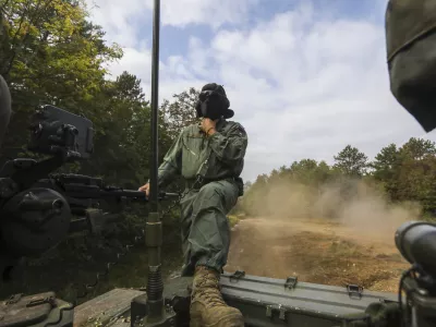- Tank M-84 - bojno gosenično vozilo - 12.10.2023 - Slovenska vojska (SV) - oklepniki – bojna vozila - oborožitev //FOTO: Luka Cjuha