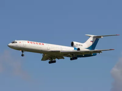 B34HJF Rossiya Tupolev Tu 154M landing at London Gatwick