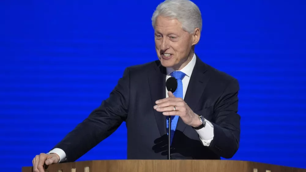 Former President Bill Clinton speaks during the Democratic National Convention Wednesday, Aug. 21, 2024, in Chicago. (AP Photo/J. Scott Applewhite)