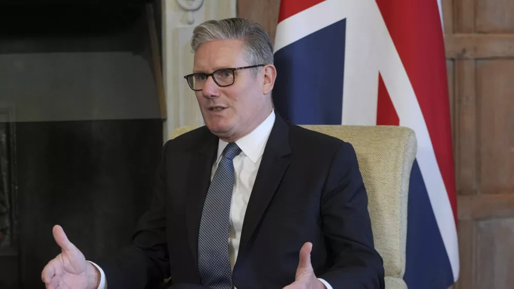 24 July 2025, United Kingdom, Buckinghamshire: British Prime Minister Keir Starmer speaks during a meeting with Indian Prime Minister Narendra Modi at Chequers, the UK Prime Minister's country residence near Aylesbury. Photo: Kin Cheung/PA Wire/dpa