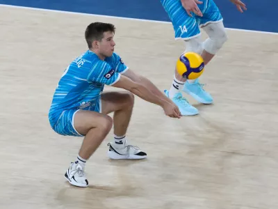 - Grega Okroglič,- 20.07.2025. - Odbojka Slovenija - Srbija na turnirju Lige narodov v Stožicah.//FOTO: Bojan Velikonja