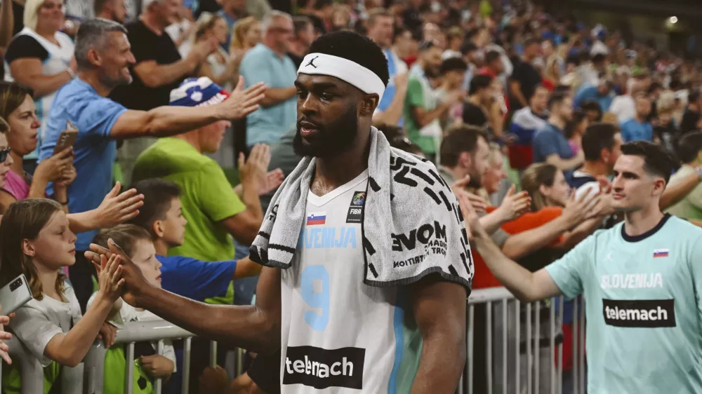 Josh Nebo28.06.2024 - Pripravljalna tekma v košarki, Slovenija: Brazilija, Stožice. FOTO: Nik Erik Neubauer