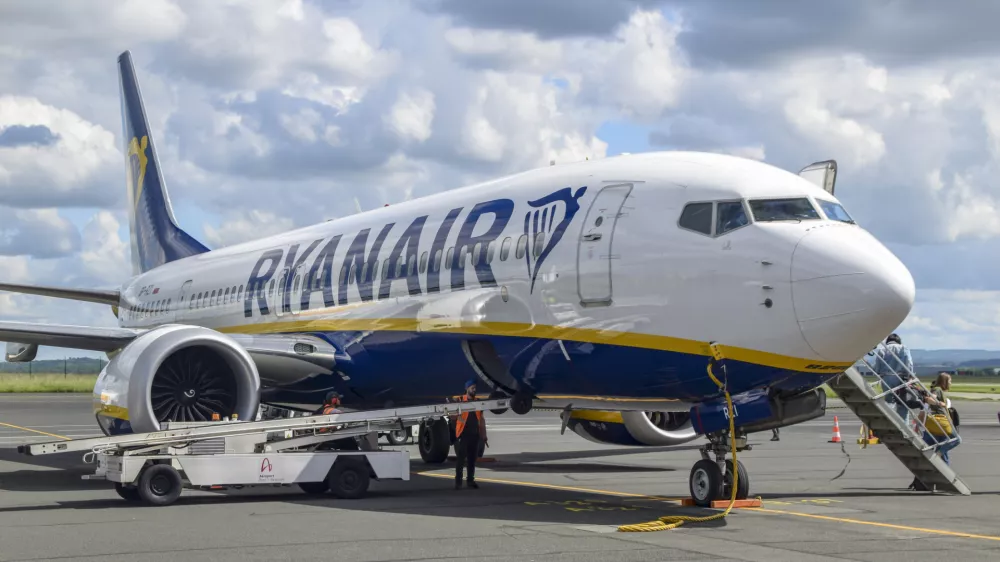 Letalo družbe Ryanair. Slika je simbolična.