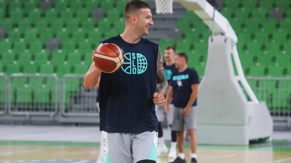  - Alen Omić,- 31.07.2025. - Trening moške košarkarske reprezentance Slovenije pred pripravljalnimi tekmami.//FOTO: Bojan Velikonja