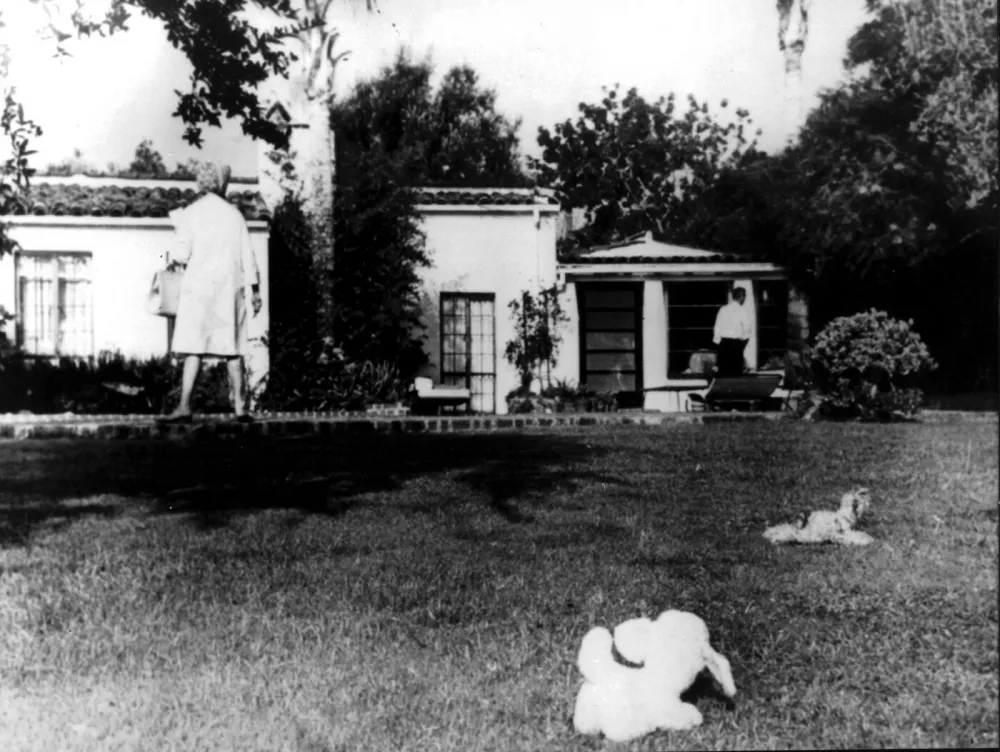 Toys in Marilyn's back yard.Los Angeles home of Monroe, in Brentwood, after the death of the 36 yr old actress was found dead in bed August 5th 1962,Image: 17273811, License: Rights-managed, Restrictions:, Model Release: no