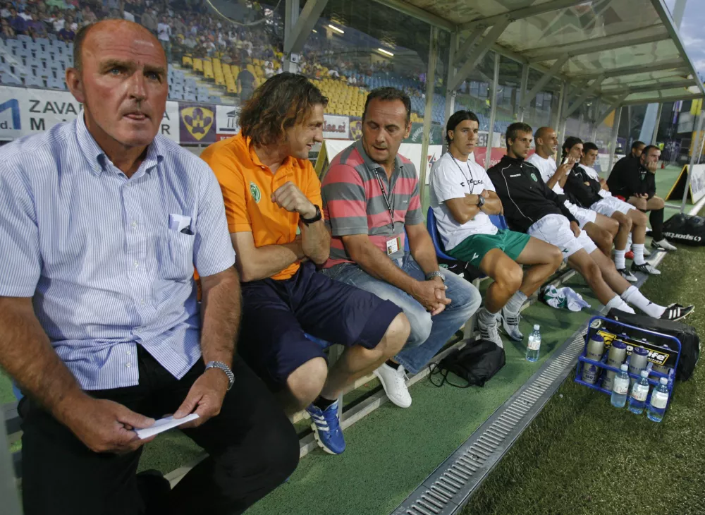 -Trener Olimpije Brane Oblak-Nogomet: Maribor – Olimpija, 4. krog, 1. slovenska nogometna liga-Nogometaši Maribora so v 4. krogu 1. slovenske nogometne lige premagali ljubljansko Olimpijo z 1:0 (1:0) //FOTO: Matej PovšeOPOMBA: ZA OBJAVO V ČASOPISU DNEVNIK / Foto: Matej Povše