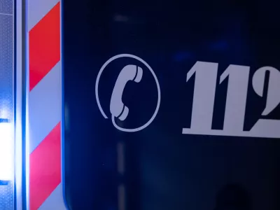 FILED - 03 November 2022, Hesse, Frankfurt/Main: The emergency number 112 is written on an ambulance. Renovation work in a basement triggered chaos in a small town in western Germany on Tuesday, when a damaged gas pipe forced 800 people to evacuate, local authorities said. Photo: Hannes P Albert/dpa