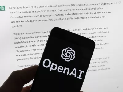 FILE - The OpenAI logo is seen on a mobile phone in front of a computer screen displaying output from ChatGPT, on March 21, 2023, in Boston. European lawmakers have rushed to add language on general artificial intelligence systems like ChatGPT as they put the finishing touches on the Western world's first AI rules. (AP Photo/Michael Dwyer, File)