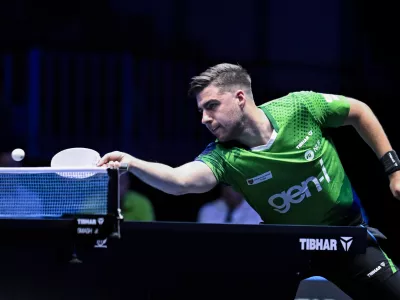 22.06.2025 - polfinale: Darko Jorgić VS Felix Lebrun, domači namiznoteniški turnir WTT Star Contender v Ljubljani FOTO: Nik Erik Neubauer