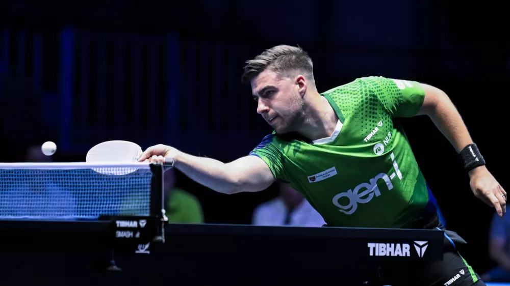 22.06.2025 - polfinale: Darko Jorgić VS Felix Lebrun, domači namiznoteniški turnir WTT Star Contender v Ljubljani FOTO: Nik Erik Neubauer