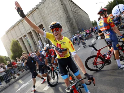 Tour de Pologne 2023 - 80th Edition - 7th stage Zabrze - Krakow 166.6 km - 02/08/2023 - Matej Mohoric (SLO - Bahrain - Victorious) - photo Ilario Biondi/SprintCyclingAgency?2023