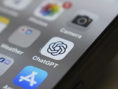 Chat GPT app icon is seen on a smartphone screen, Monday, Aug. 4, 2025, in Chicago. (AP Photo/Kiichiro Sato)