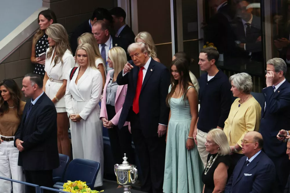 Tennis - U.S. Open - Flushing Meadows, New York, United States - September 7, 2025 U.S. President Donald Trump attends the final match between Italy's Jannik Sinner and Spain's Carlos Alcaraz REUTERS/Shannon Stapleton / Foto: Shannon Stapleton