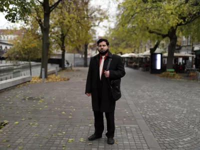 ﻿- 12.11.2021 - Mohammed Alzoubi, begunec iz Sirije, ki že sedem let živi v Sloveniji. //FOTO: Bojan Velikonja