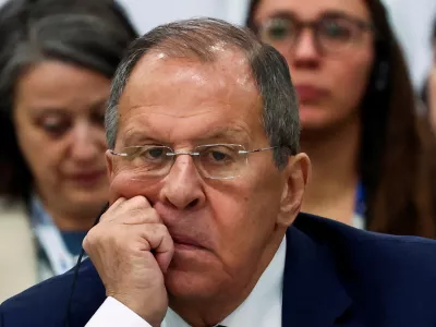 FILE PHOTO: Russia's Foreign Minister Sergei Lavrov attends the 31st Organization for Security and Co-operation in Europe (OSCE) Ministerial Council in Ta'Qali, Malta, December 5, 2024. REUTERS/Florion Goga/File Photo