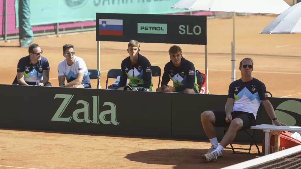 kapetan Slovenije Grega Žemlja,- 16.09.2023 – tenis moški – Slovenija: Luksemburg, dvoboj v drugi evro-afriški skupini, Davisov pokal, II. svetovna skupina //FOTO: Luka Cjuha