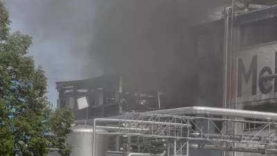 - 12.05.2022 – Kočevje – požar - eksplozija v kemični tovarni Melamin - razneslo kotel v proizvodnji - poškodovanih več kot dvajset oseb, dve osebi huje opečeni //FOTO: Bojan Velikonja